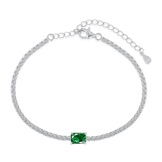 [Jesse jewelry]1.0 Carat Unique Emerald Cut Banquet Bracelet