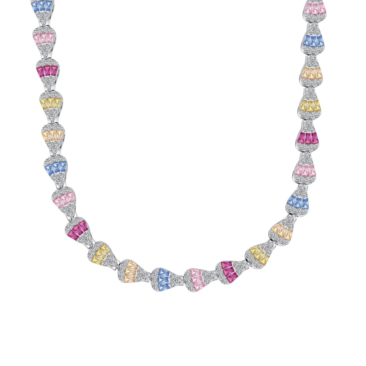[Jesse jewelry]Radiant Colorful Rainbow Necklace