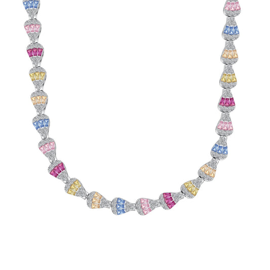 [Jesse jewelry]Radiant Colorful Rainbow Necklace