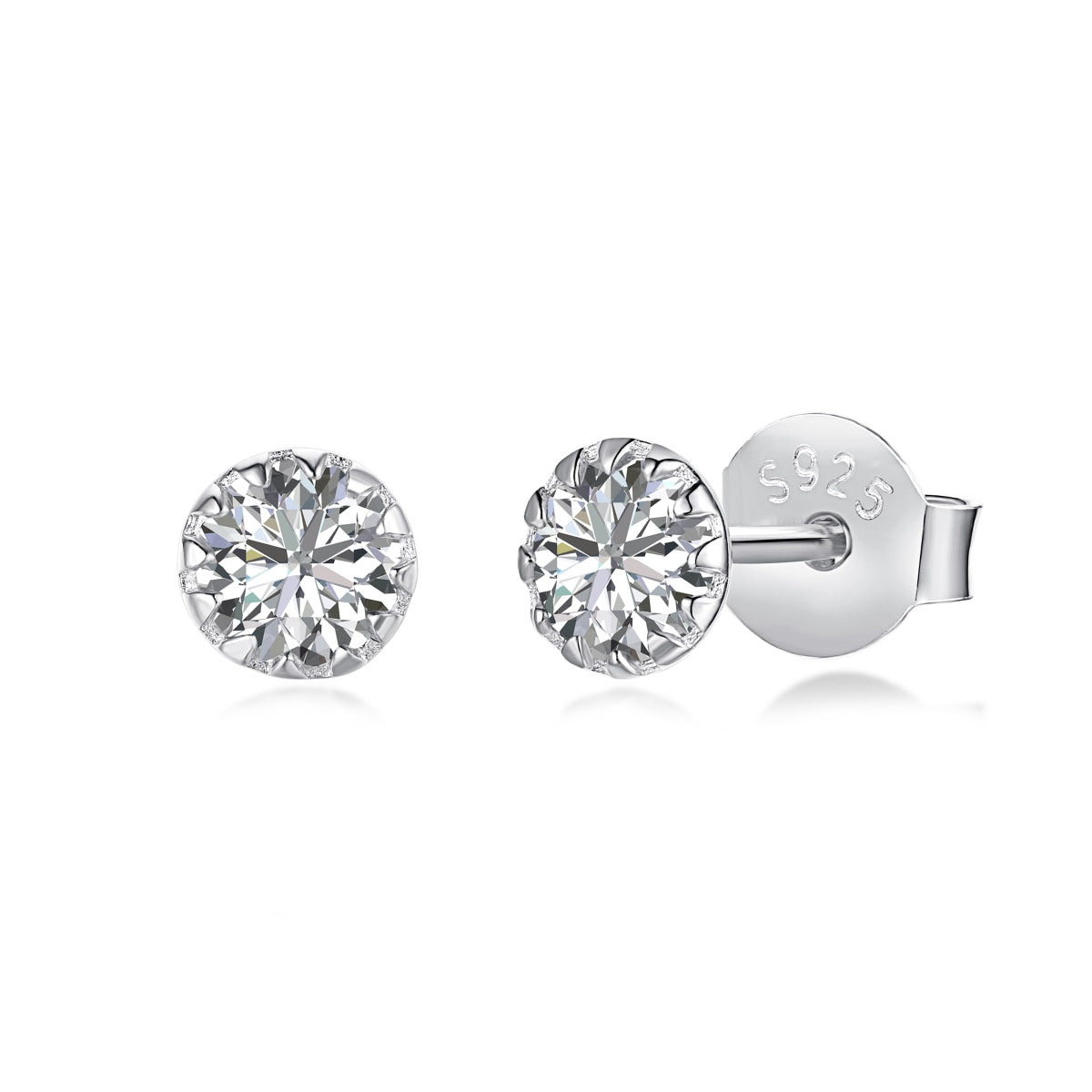 [Jesse jewelry]Sparkling Colorful Round Shape Earrings