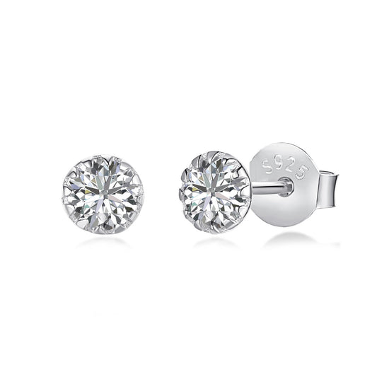 [Jesse jewelry]Sparkling Colorful Round Shape Earrings