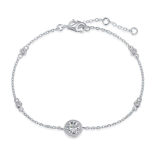 [Jesse jewelry]Dazzling Round Cut Shape Bracelet