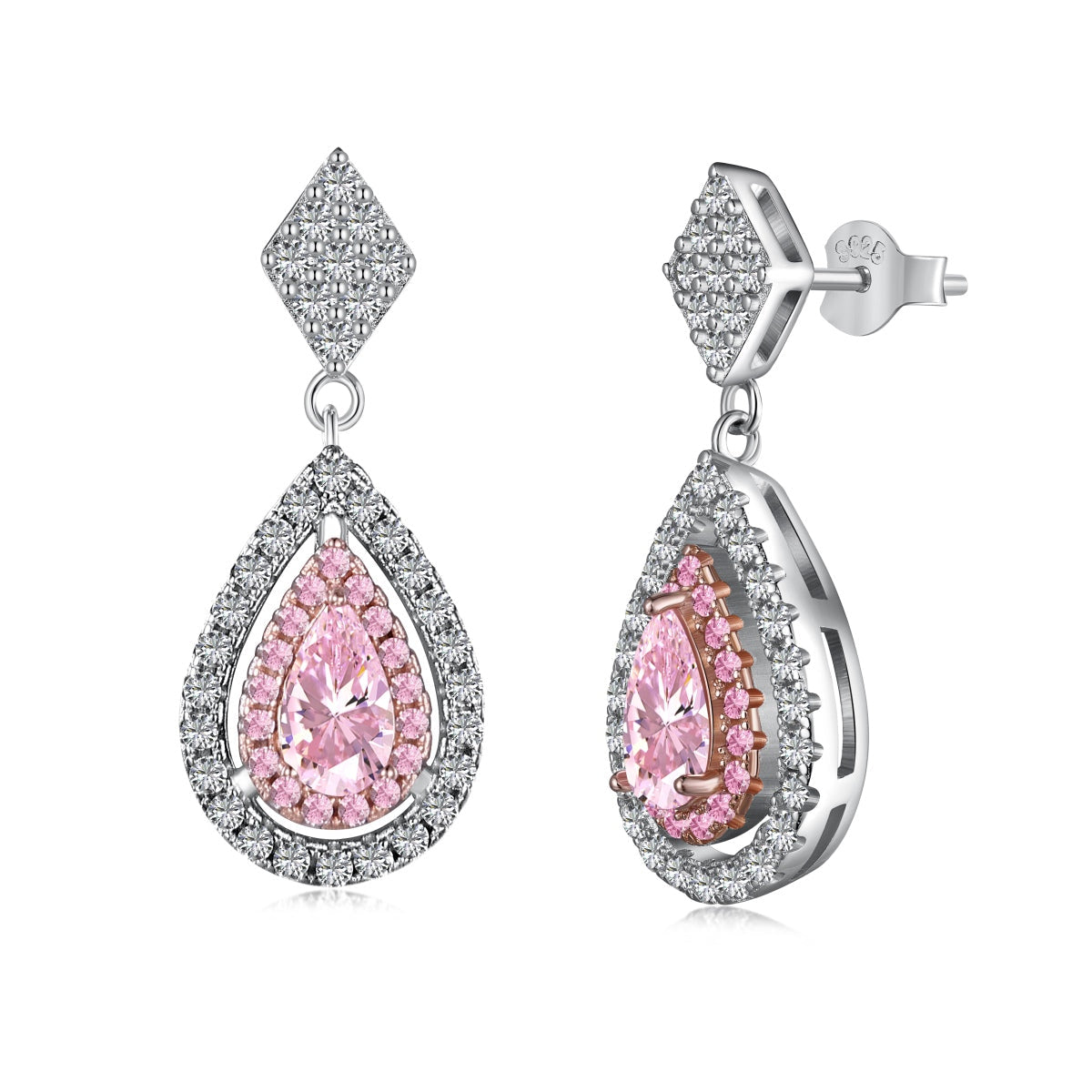 [Jesse jewelry]Ornate Delicate Water Drop Shape Banquet Earrings