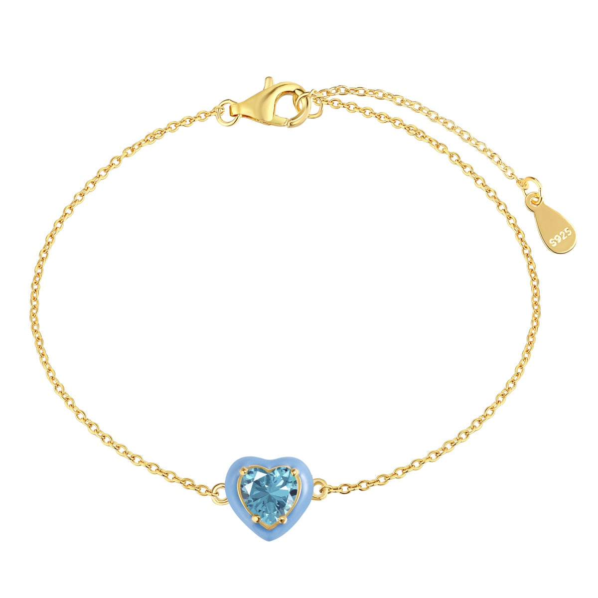[Jesse jewelry]Sparkling Romantic Heart Shape Lover Bracelet