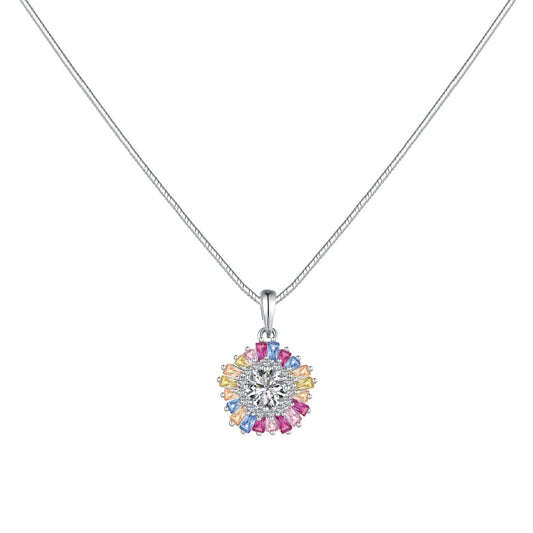 [Jesse jewelry]Charming Flower Colorful Necklace