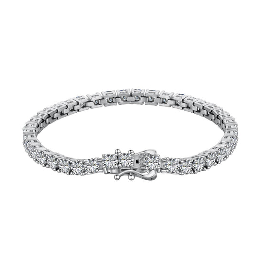 [Jesse jewelry]Luxurious Ornate Round Cut Tennis Bracelet
