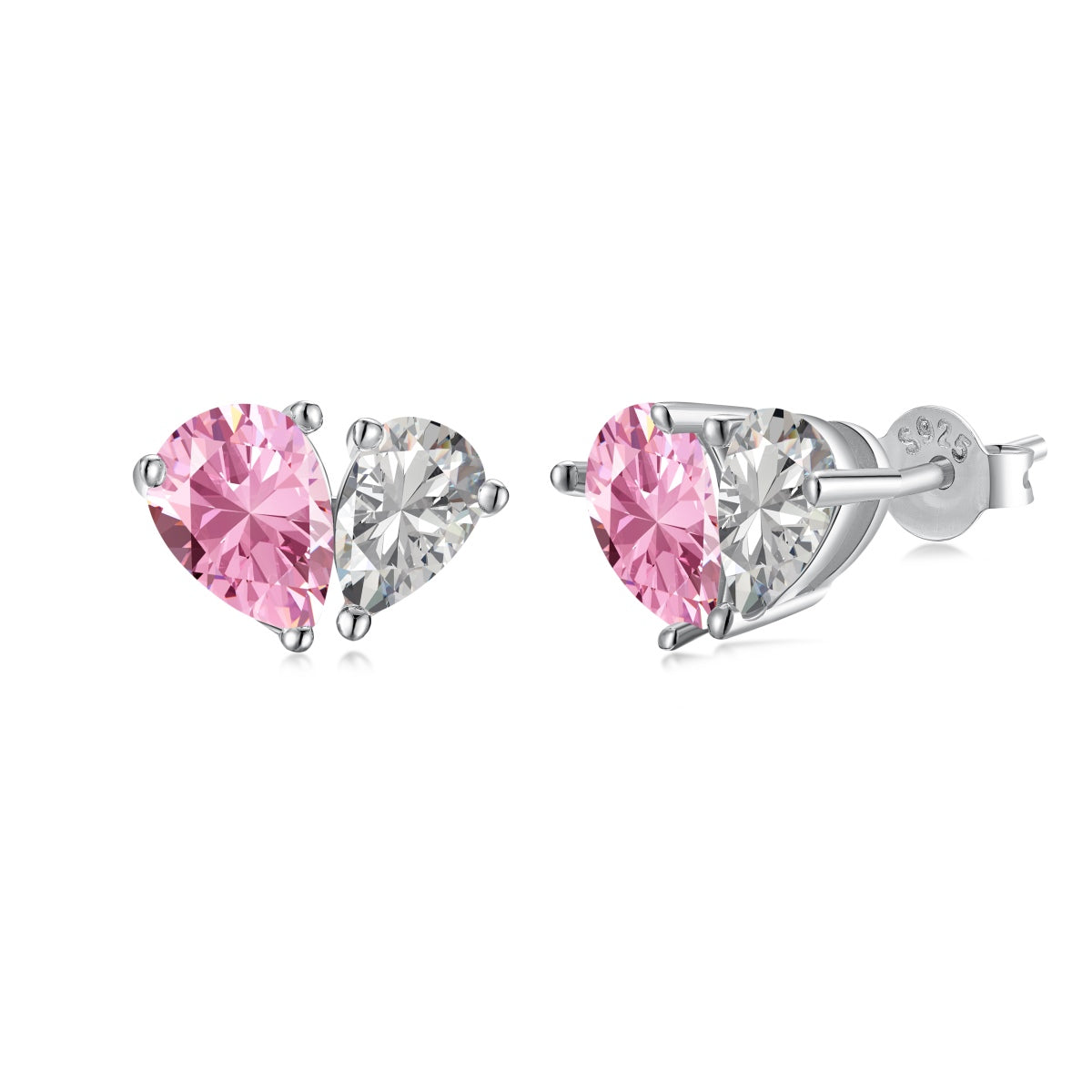 [Jesse jewelry]Dazzling Elegant Heart Cut Lover Earrings