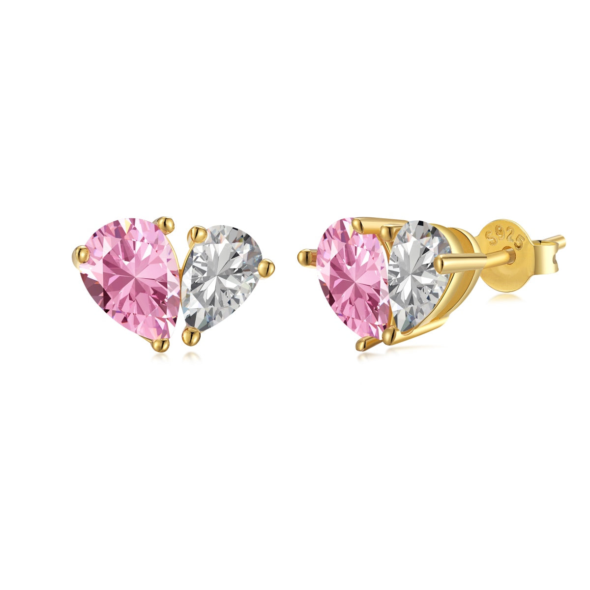 [Jesse jewelry]Dazzling Elegant Heart Cut Lover Earrings