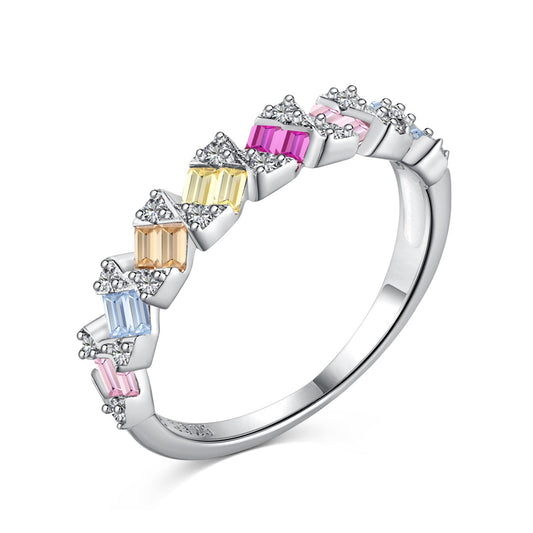 [Jesse jewelry]Delicate Vibrant Emerald Cut Daily Ring