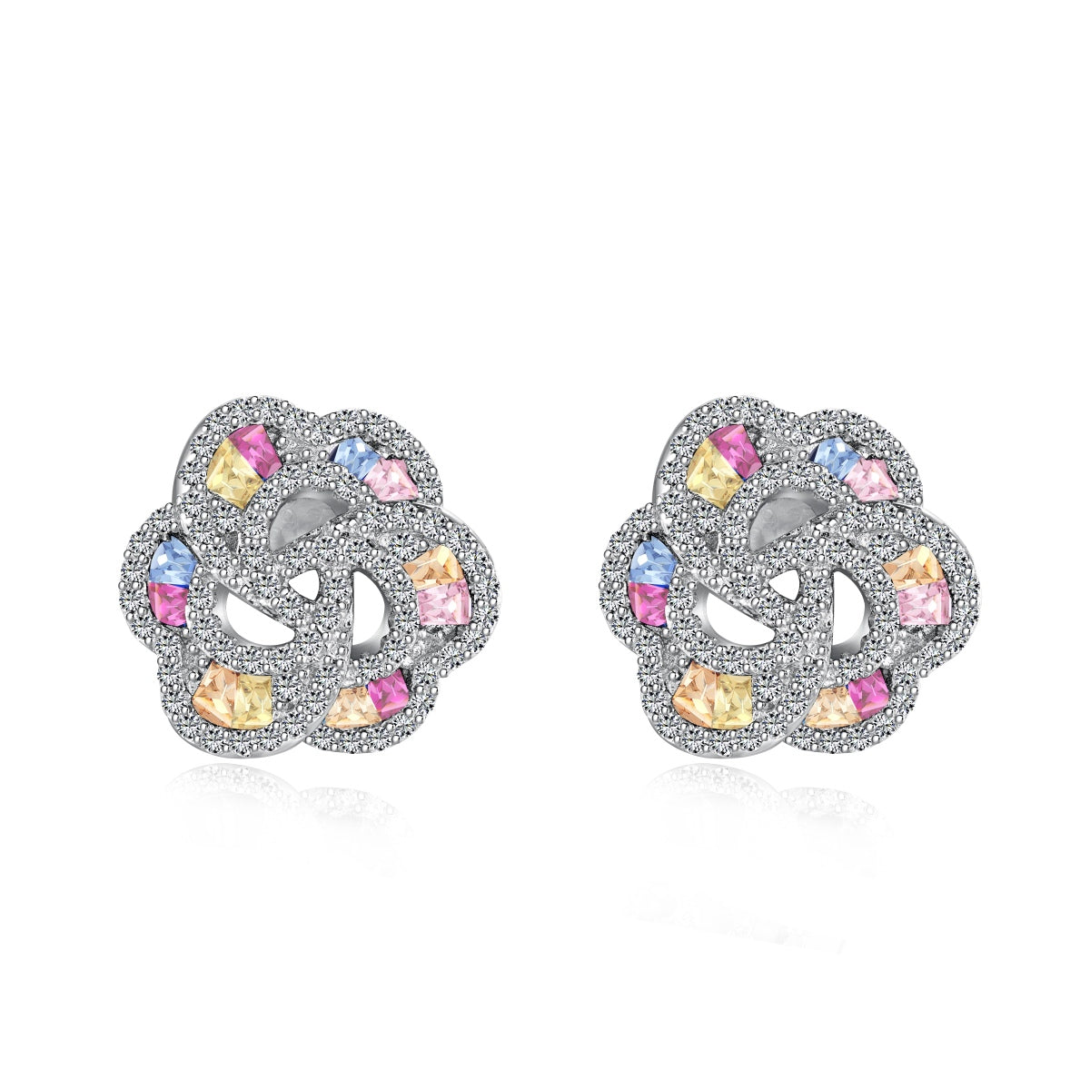 [Jesse jewelry]Exquisite Flower Shape Daily Earrings