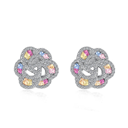 [Jesse jewelry]Exquisite Flower Shape Daily Earrings