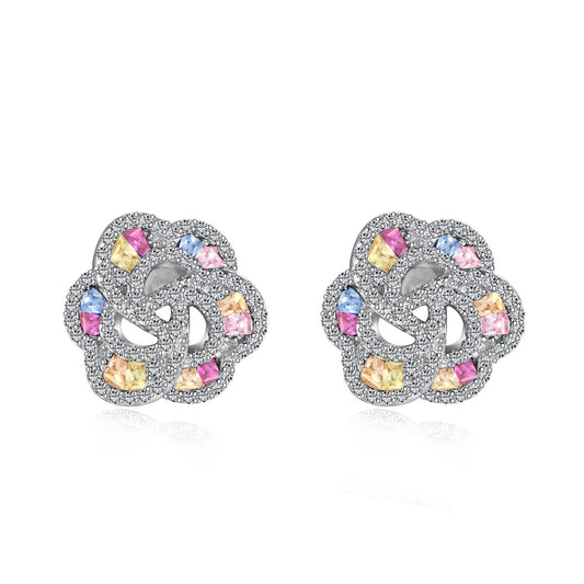 [Jesse jewelry]Exquisite Flower Shape Daily Earrings
