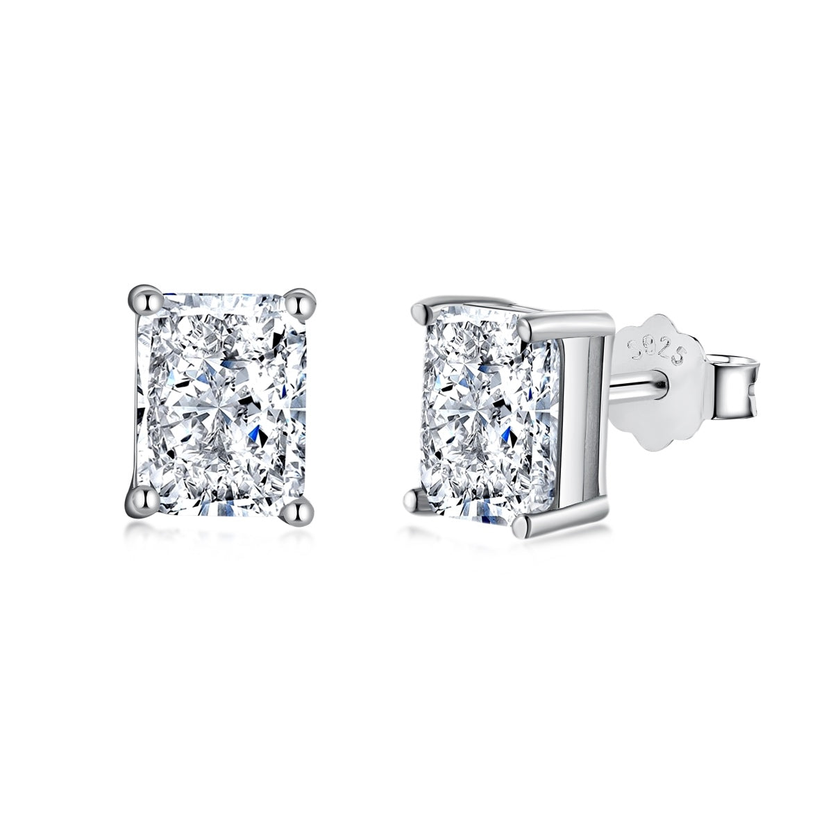 [Jesse jewelry]Radiant Luxurious Princess Cut Daily Earrings