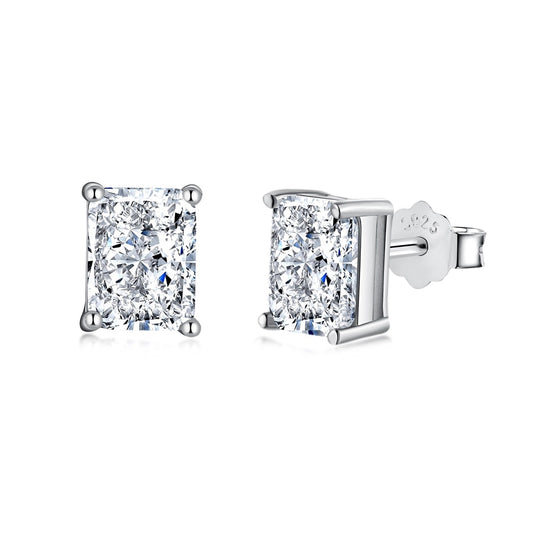 [Jesse jewelry]Radiant Luxurious Princess Cut Daily Earrings