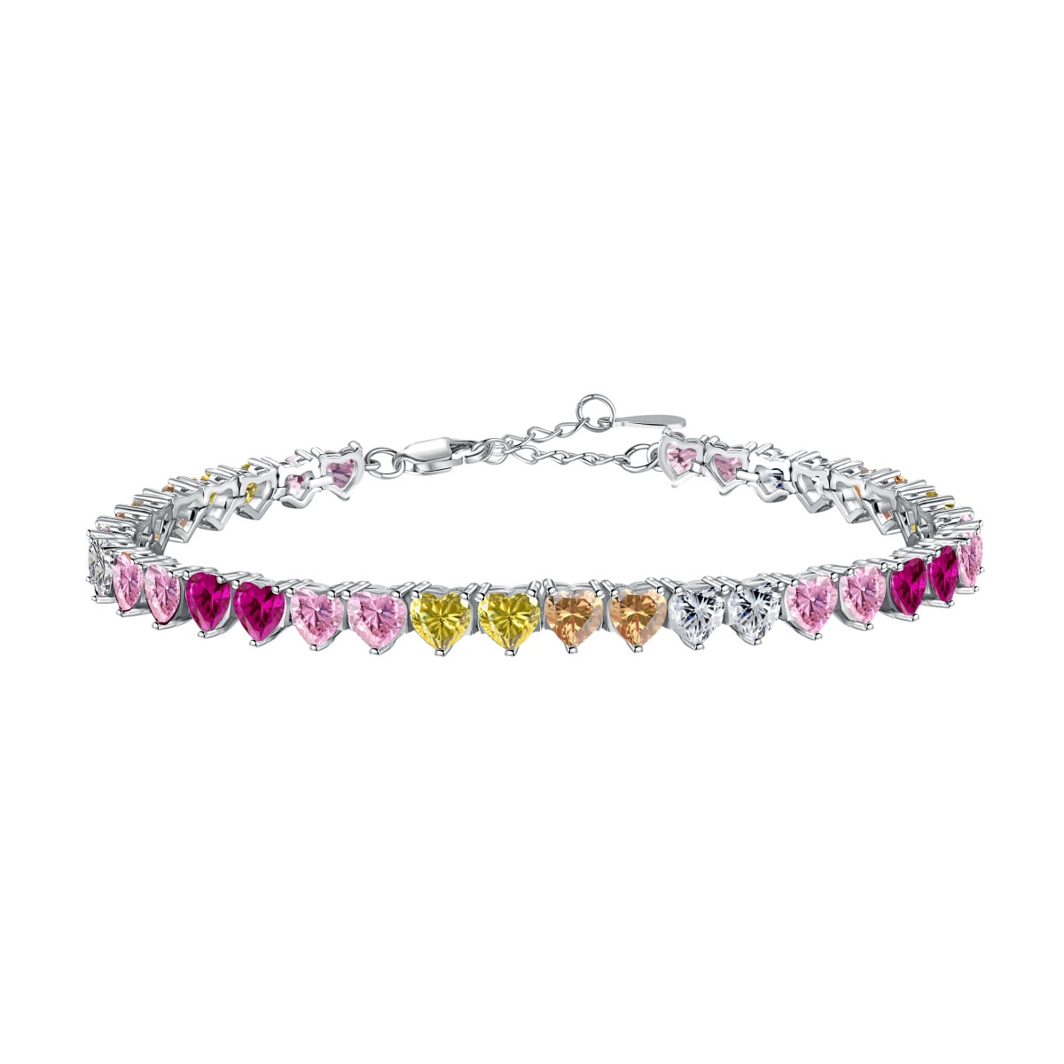[Jesse jewelry]Luxurious Colorful Romantic Heart Shape Lover Bracelet