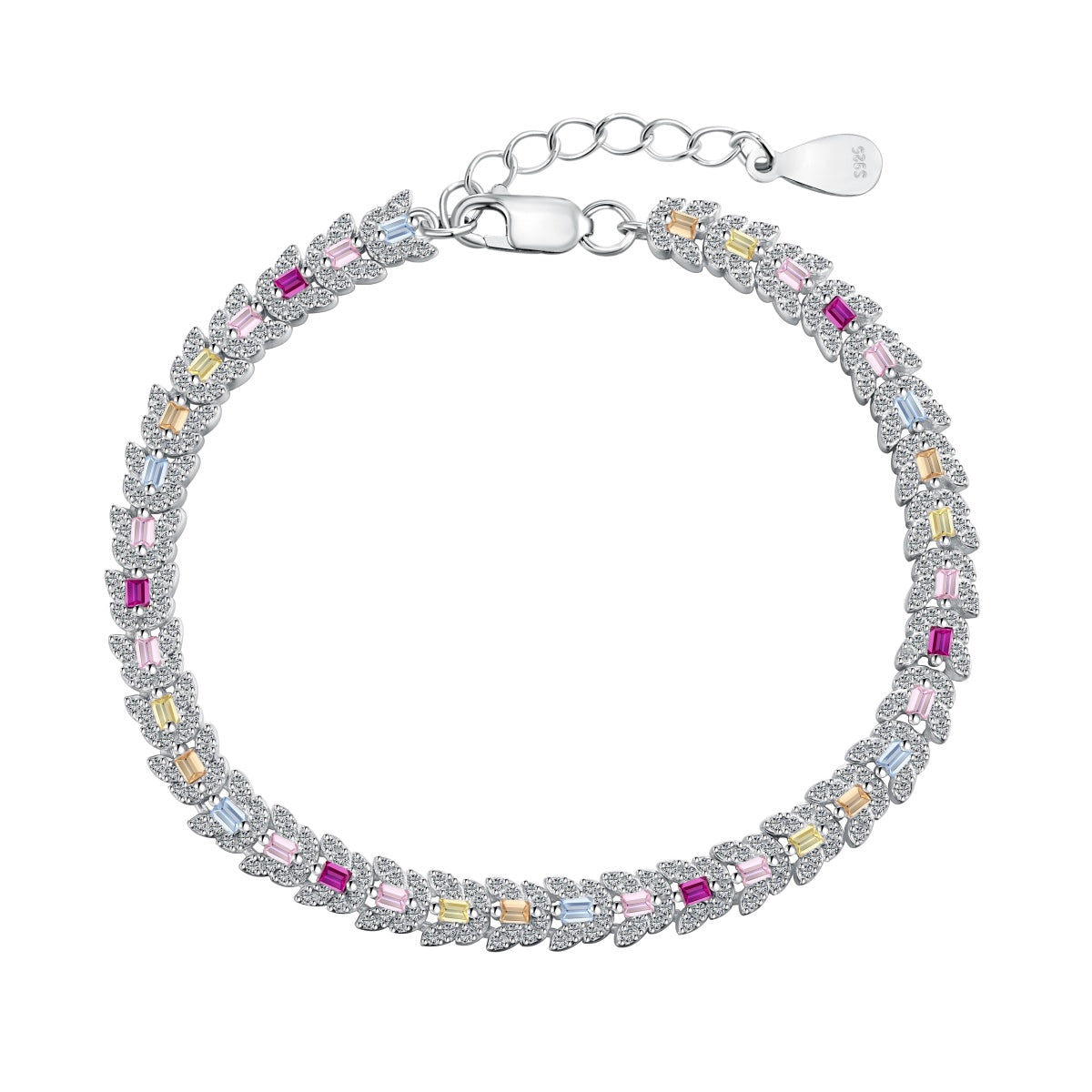 [Jesse jewelry]Delicate Colorful Multi Cut Daily Bracelet