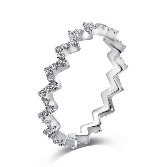 [Jesse jewelry]Delicate Enchanting Wave Shape Daily Ring