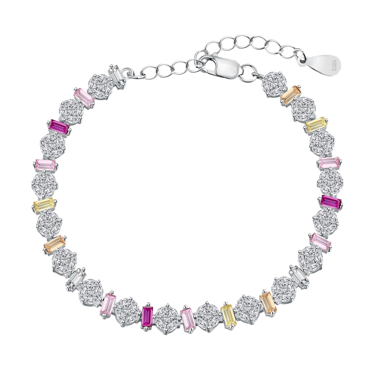 [Jesse jewelry]Radiant Colorful Round Shape Daily Bracelet
