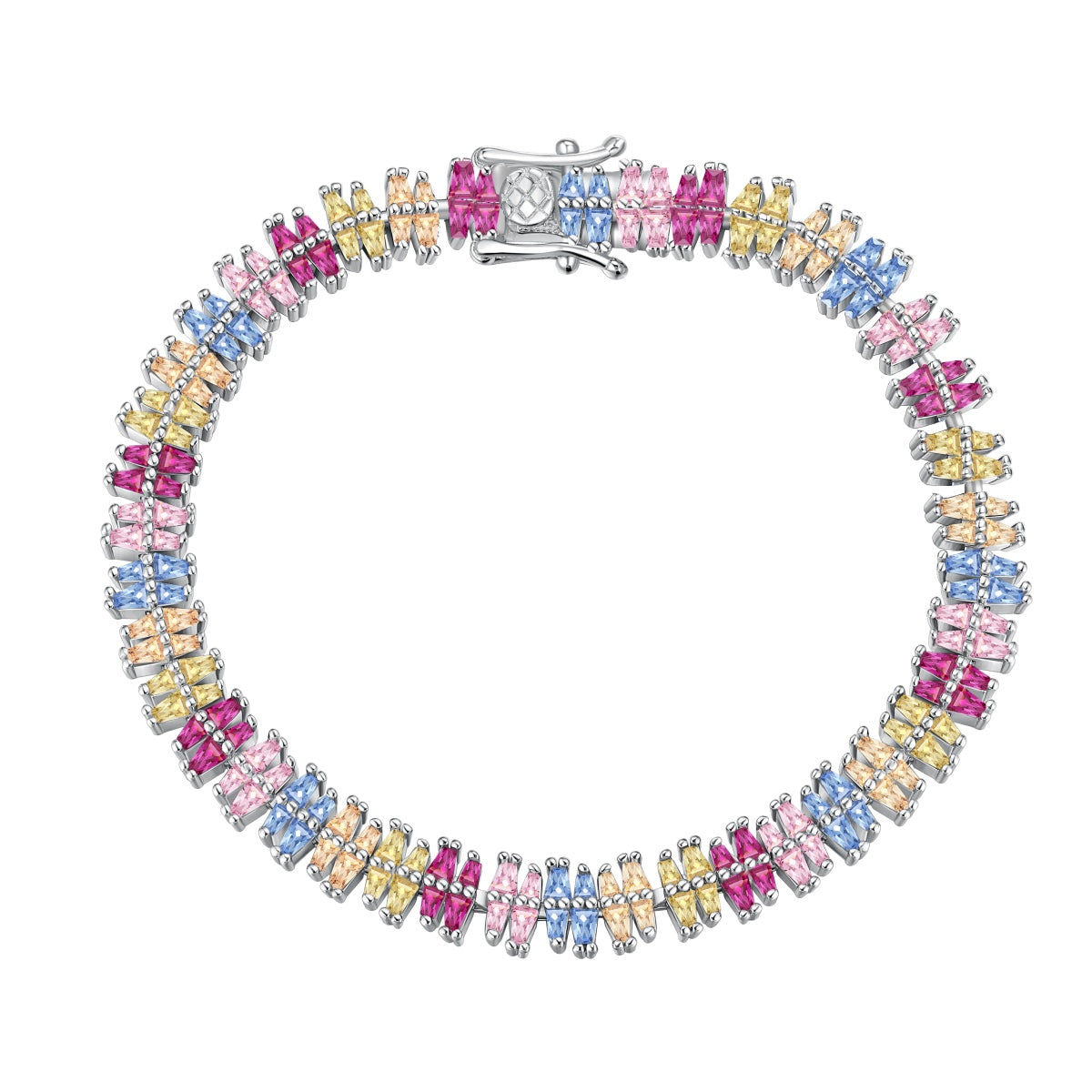 [Jesse jewelry]Sparkling Exquisite Multi Cut Party Bracelet