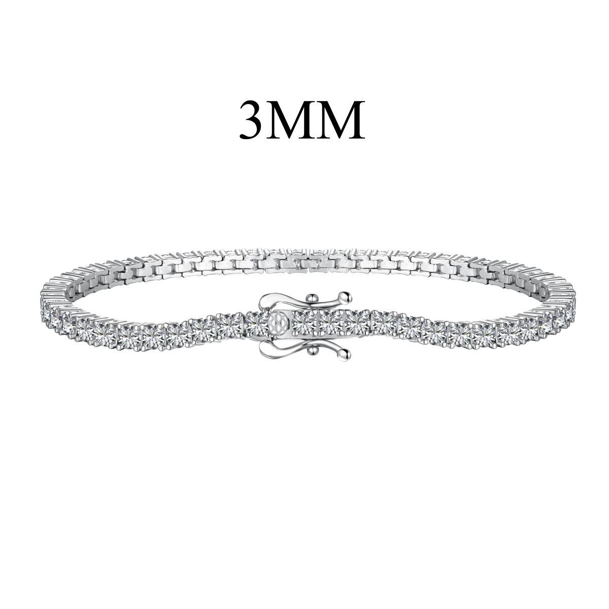[Jesse jewelry]Dainty Charming Round Cut Tennis Bracelet