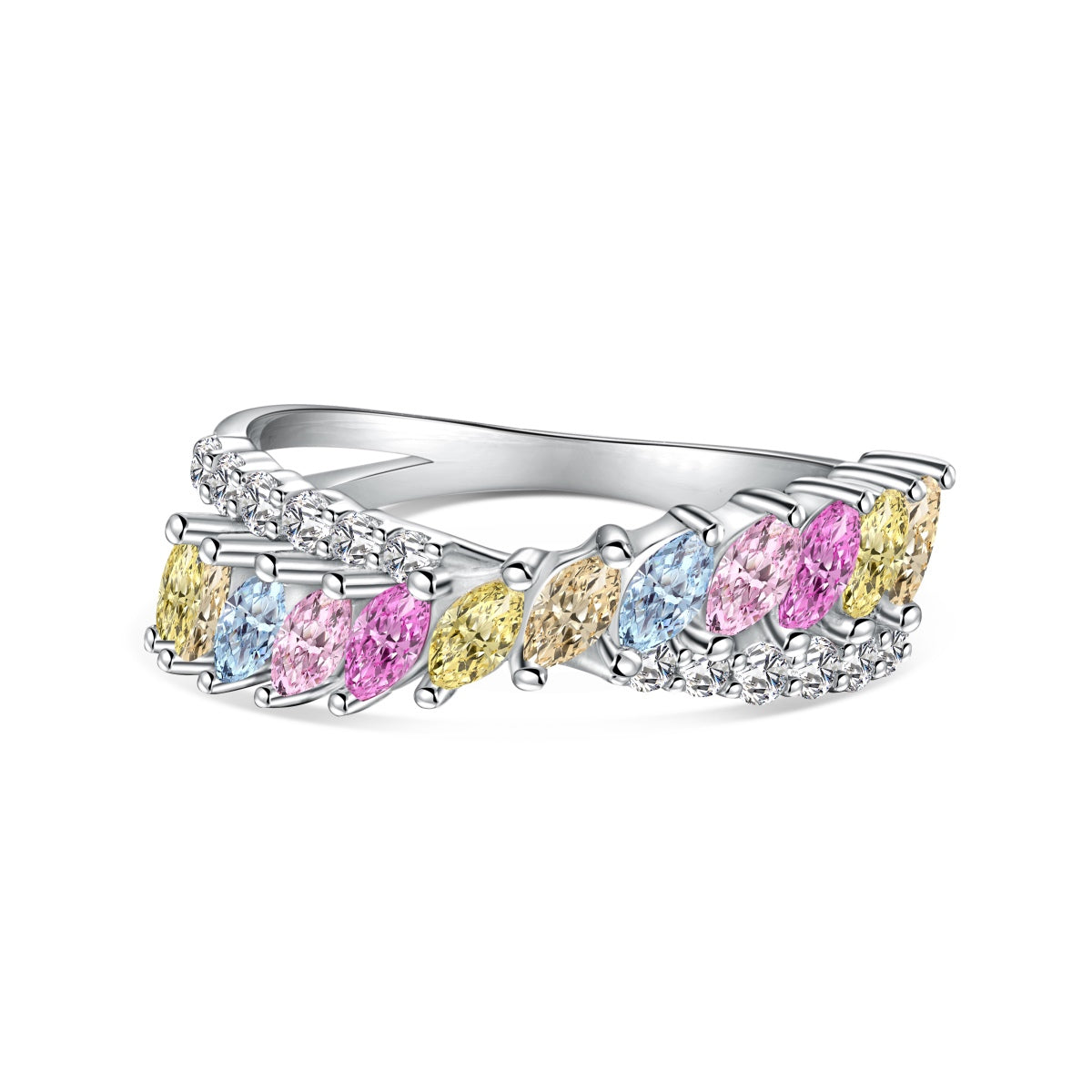 [Jesse jewelry]Unique Colorful Marquise Cut Daily Ring