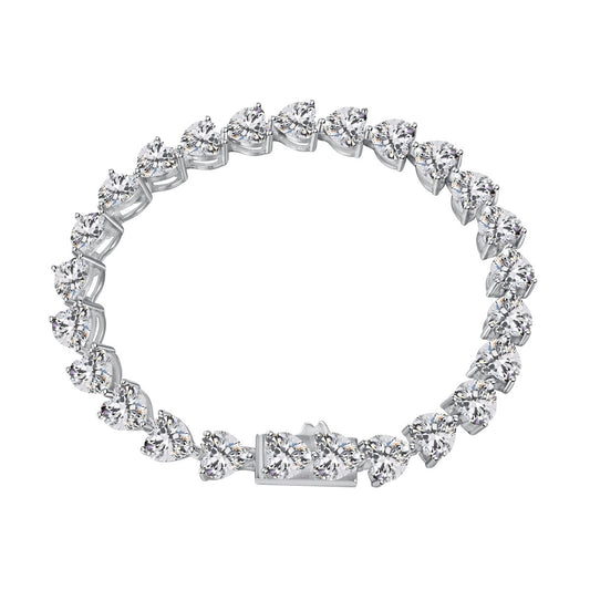 [Jesse jewelry]0.75 Carat Elegant Romantic Heart Shape Lover Bracelet