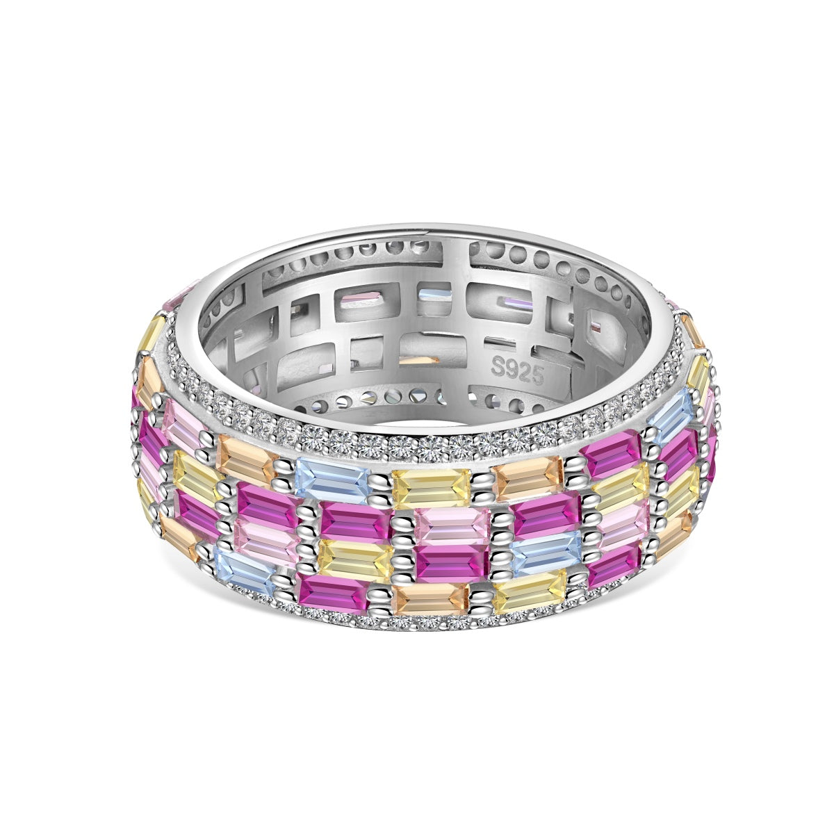 [Jesse jewelry]Radiant Colorful Radiant Cut Daily Ring