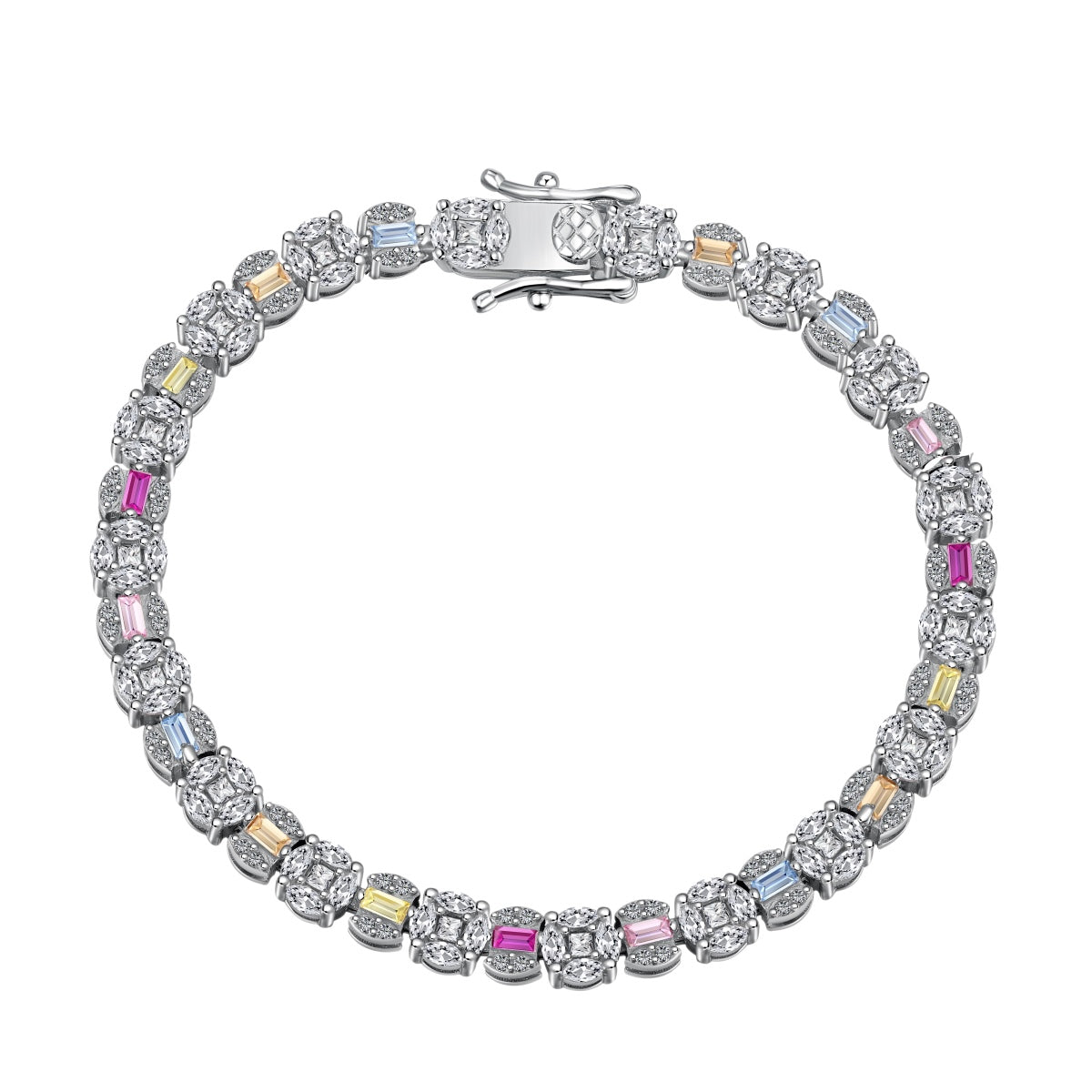 [Jesse jewelry]Dazzling Radiant Multi Cut Daily Bracelet