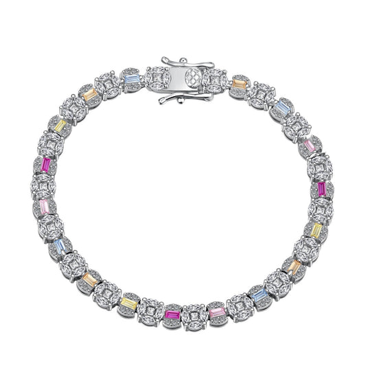 [Jesse jewelry]Dazzling Radiant Multi Cut Daily Bracelet