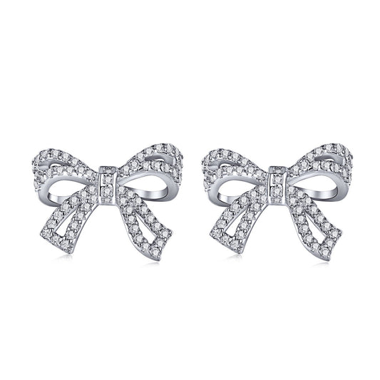 [Jesse jewelry]Dainty Bow Shape Earrings