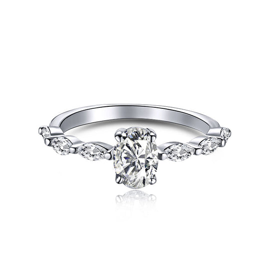 [Jesse jewelry]0.75 Carat Luxurious Vibrant Elongated Cushion Cut Daily Ring