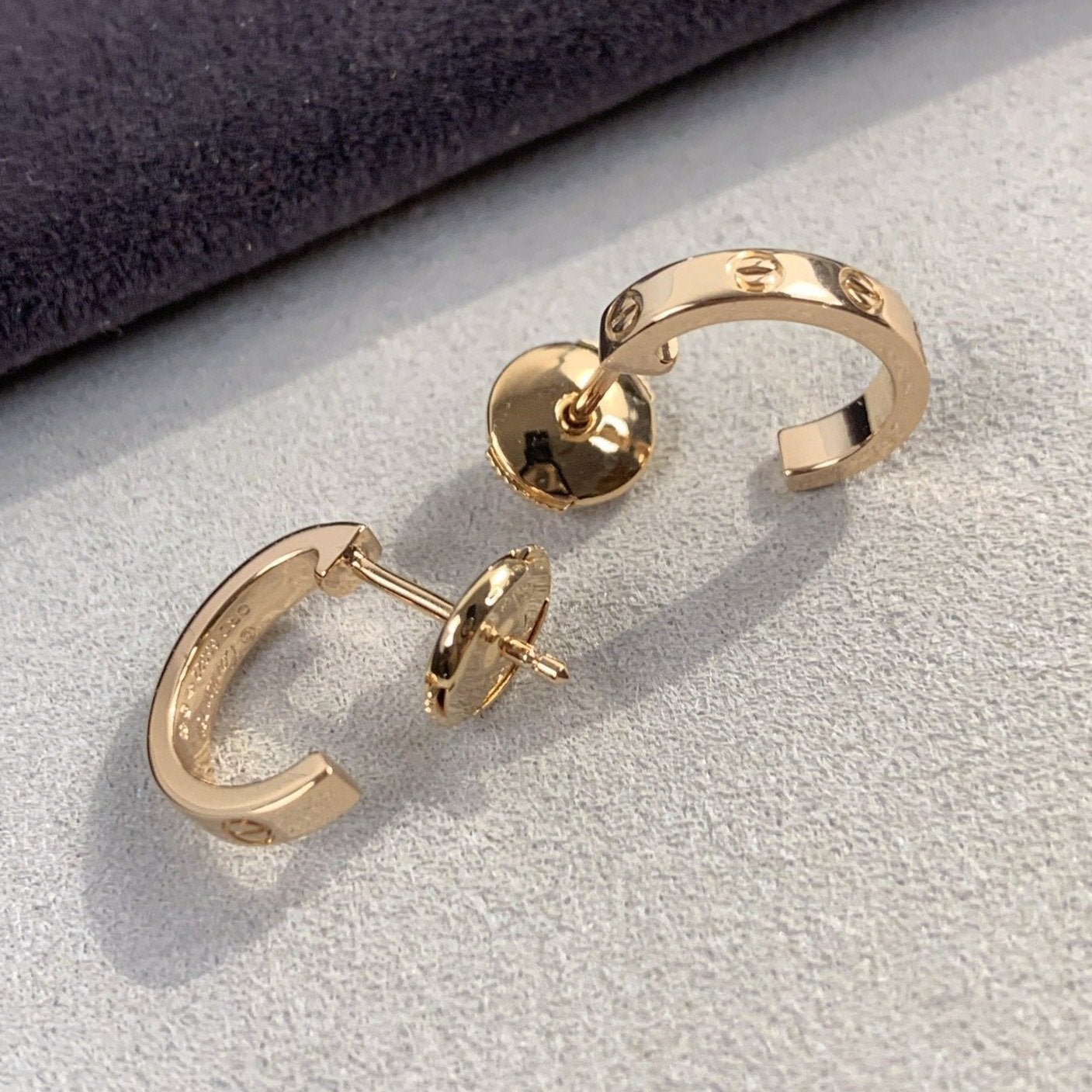 [Jesse jewelry]LOVE EARRINGS 2.65MM PINK GOLD