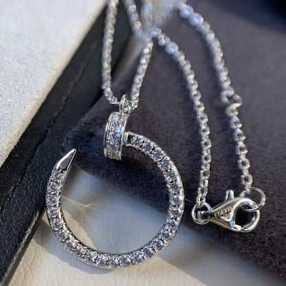 [Jesse jewelry]JUSTE NECKLACE SILVER DIAMONDS