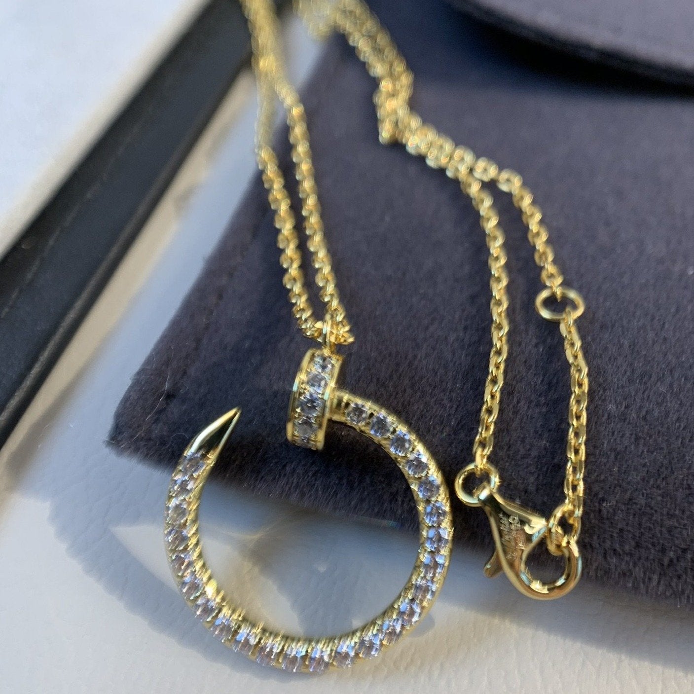 [Jesse jewelry]JUSTE NECKLACE GOLD DIAMONDS