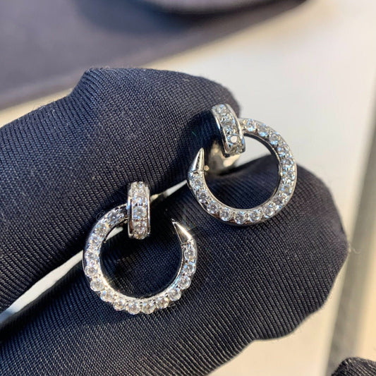 [Jesse jewelry]JUSTE EARRINGS SILVER DIAMONDS