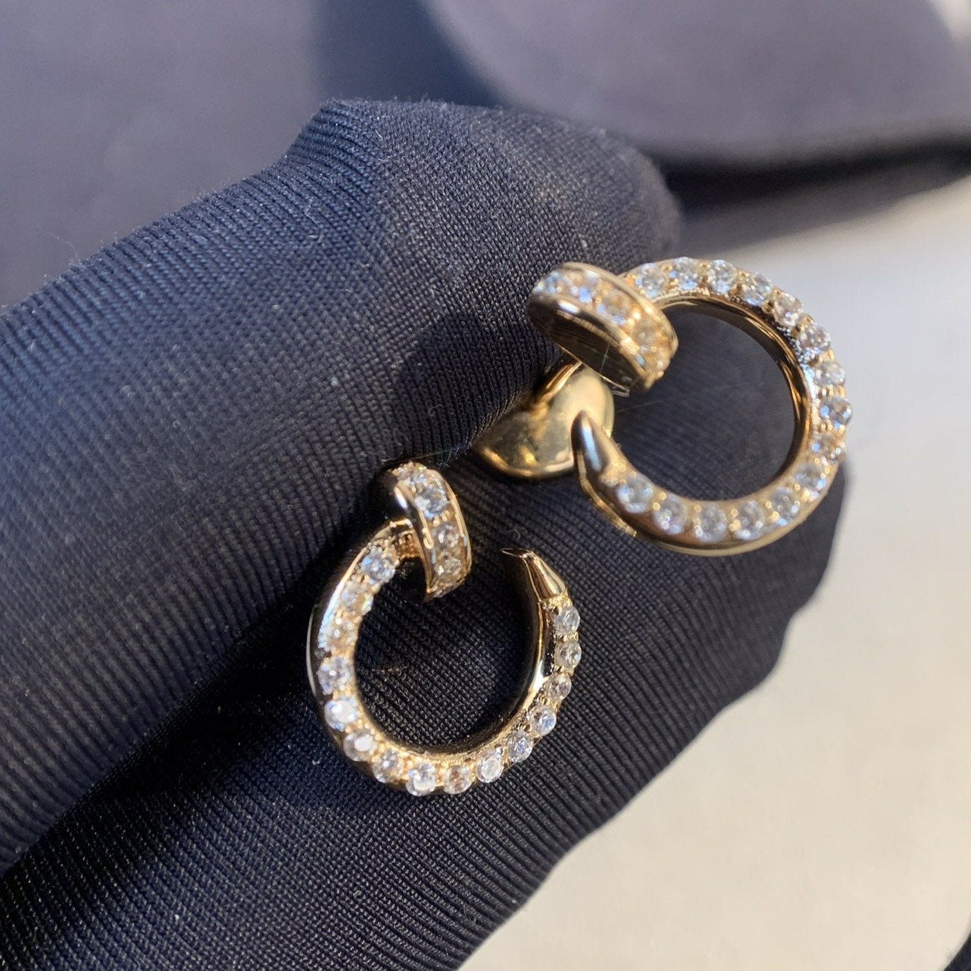 [Jesse jewelry]JUSTE EARRINGS GOLD DIAMONDS