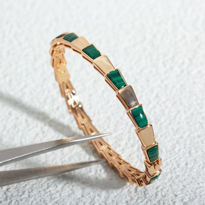 [Jesse jewelry]SERPENTI BRACELET PINK GOLD MALACHITE