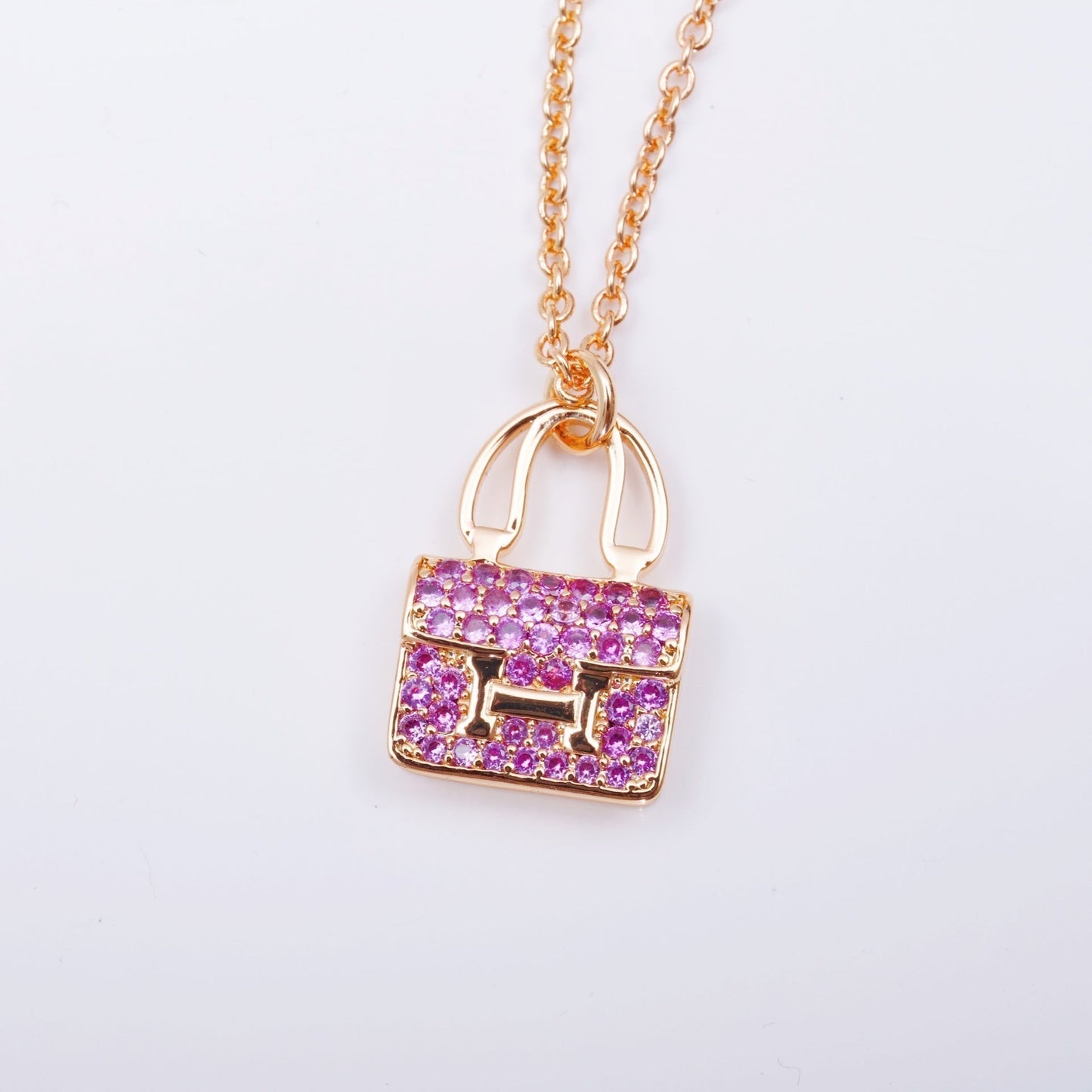 [Jesse jewelry]CONSTANCE PEDANT PURPLE DIAMOND NECKLACE