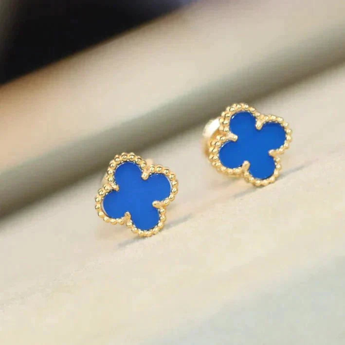 [Jesse jewelry]CLOVER MINI 9.5MM TURQUOISE EARRINGS