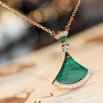[Jesse jewelry]DREAM NECKLACE MALACHITE DIAMOND