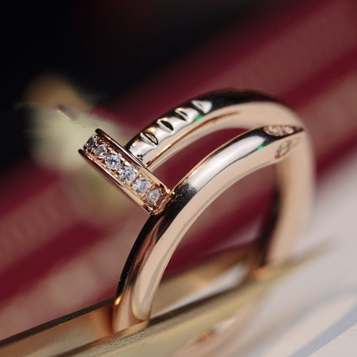 [Jesse jewelry]JUSTE RING 2.65MM PINK GOLD DIAMOND
