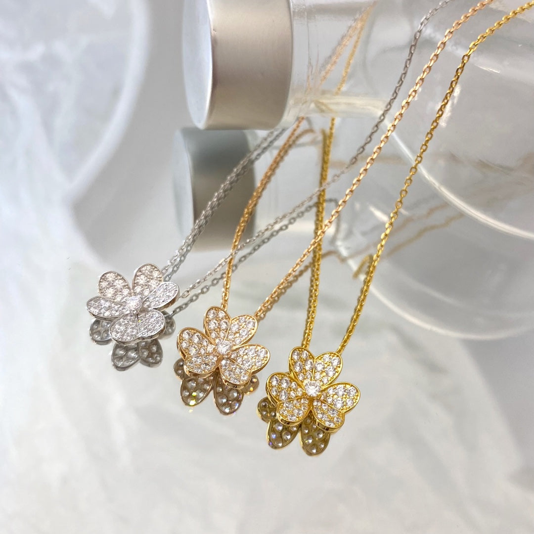 [Jesse jewelry]FLOWER DIAMOND NECKLACE