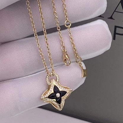 [Jesse jewelry]STAR PEDANT PINK GOLD DIAMOND NECKLACE