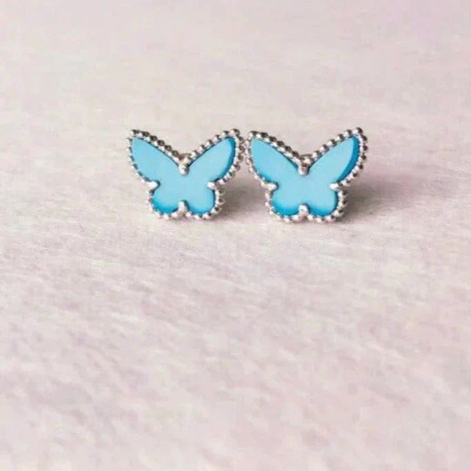 [Jesse jewelry]BUTTERFLY TURQUOISE EARRINGS SILVER