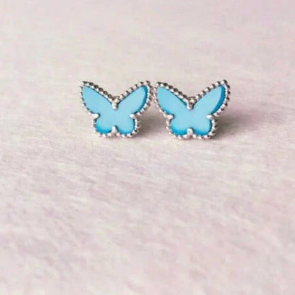 [Jesse jewelry]BUTTERFLY TURQUOISE EARRINGS SILVER