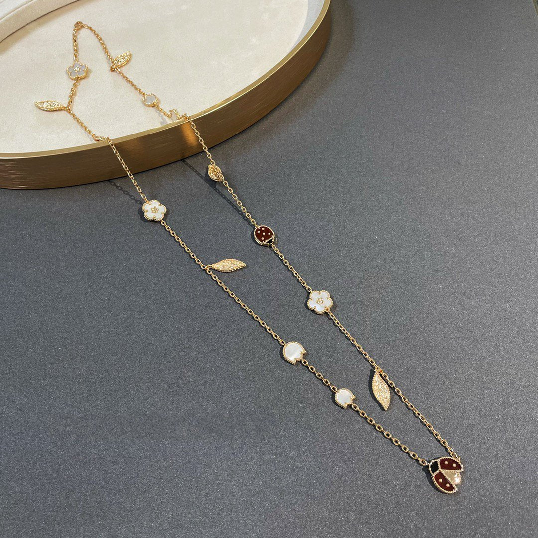 [Jesse jewelry]LUCKY SPRING 15 MOTIFS GOLD NECKLACE