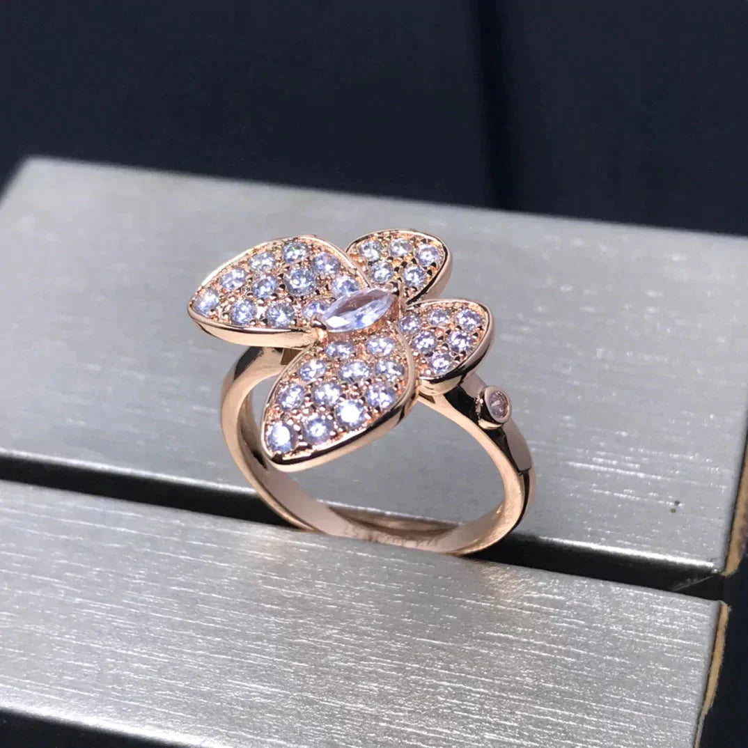 [Jesse jewelry]BUTTERFLY PINK GOLD DIAMOND RING