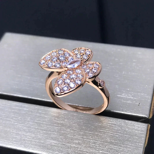 [Jesse jewelry]BUTTERFLY PINK GOLD DIAMOND RING