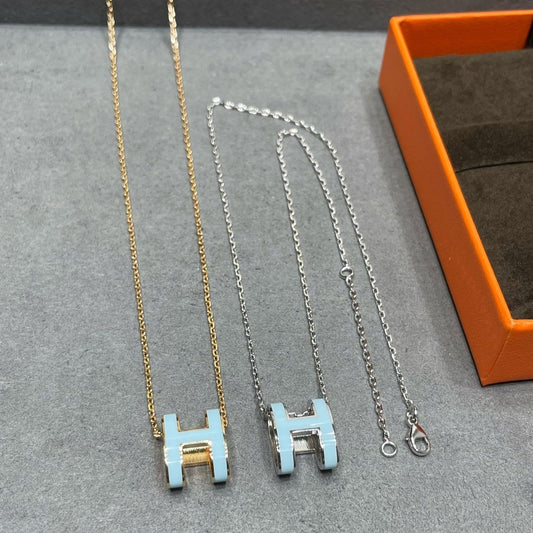 [Jesse jewelry]POP H SKY BLUE NECKLACE