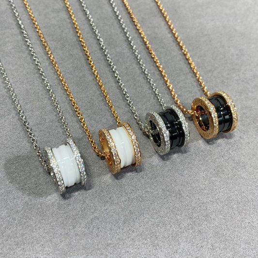 [Jesse jewelry]ZERO 1 DIAMOND CERAMIC NECKLACE